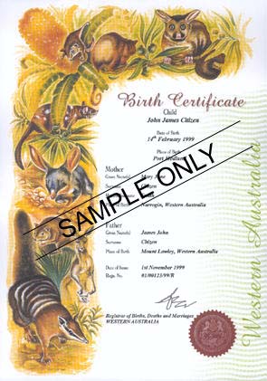commemorative birth certificate - Our Golden Past