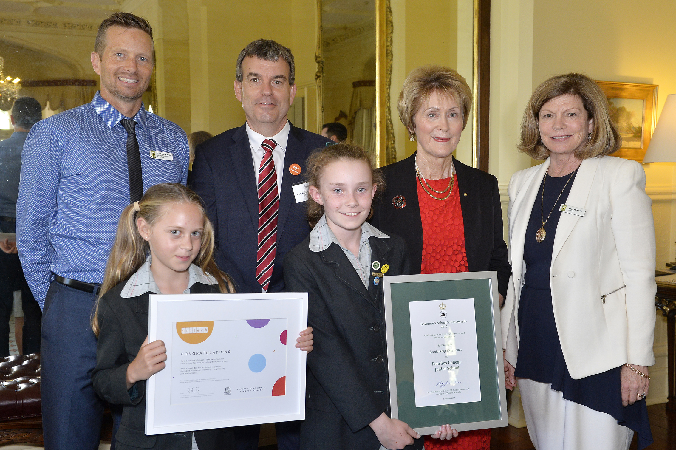 Penrhos receiving Governor School STEM award primary