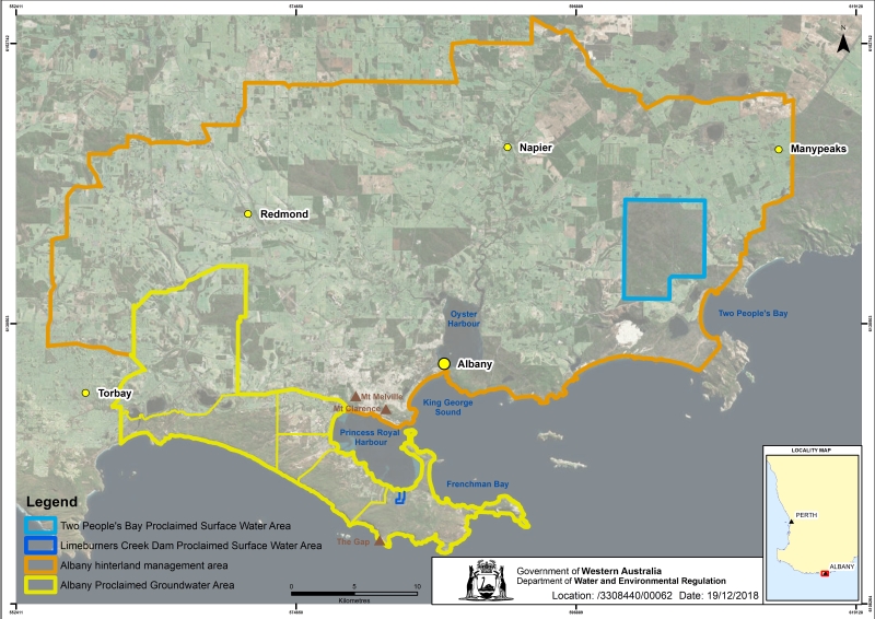 Albany and hinterland water allocation plan area