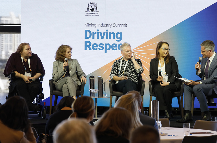 Five people fronting panel discussion 4