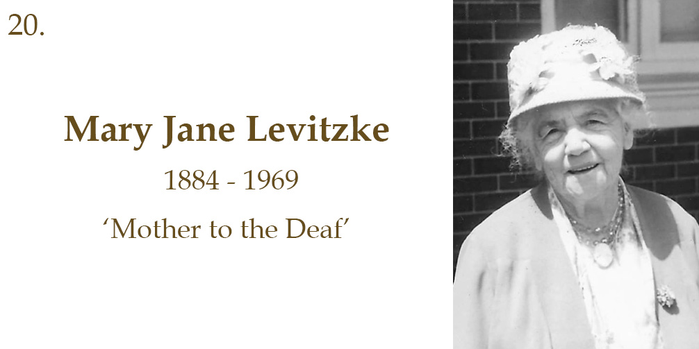 Mary Jane Levitzke, 1884 to 1969, 'Mother of the Deaf'