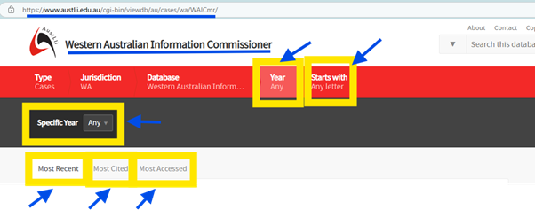 Austlii search step 2