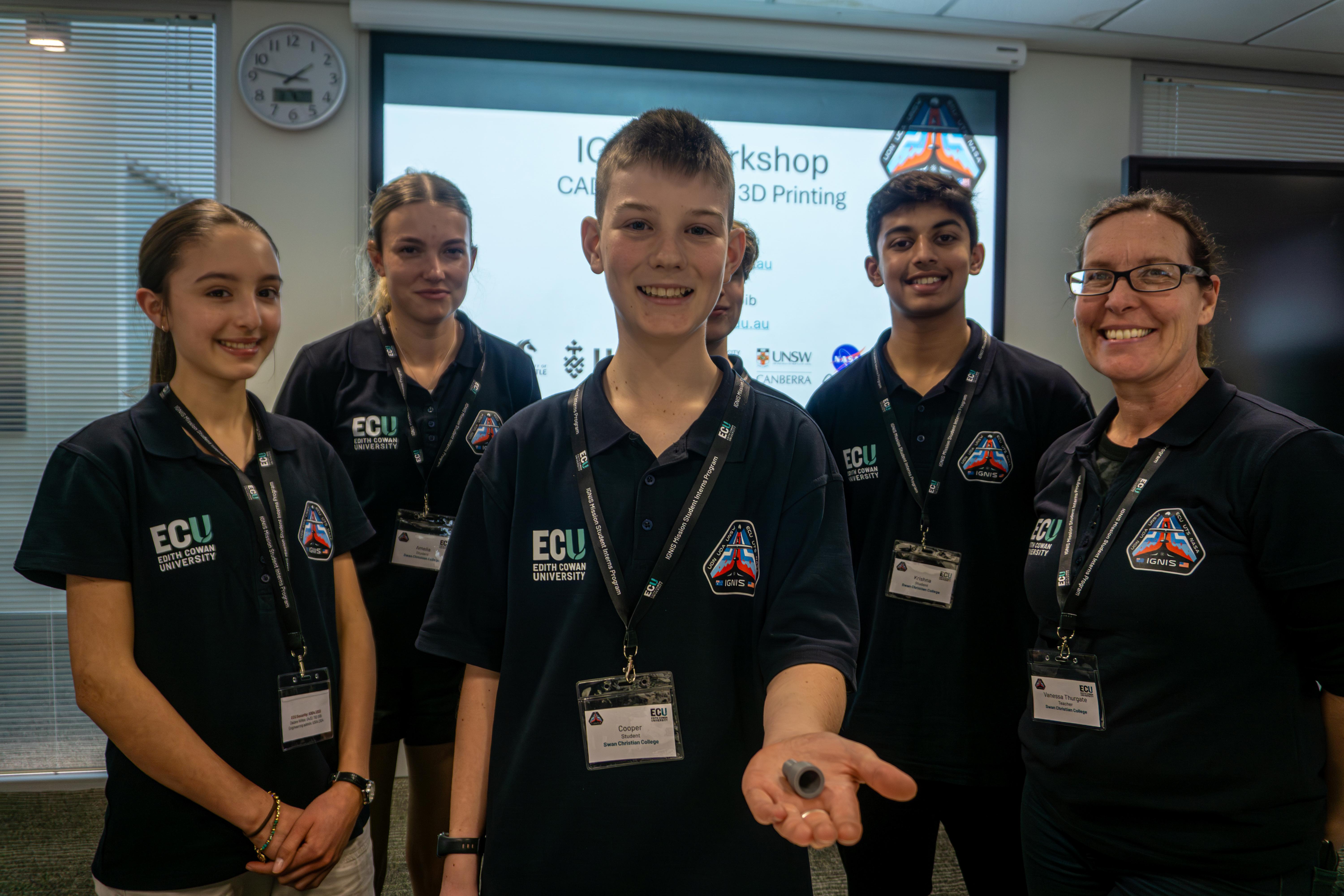 psa finalist IGNIS student participants showing 3D prints