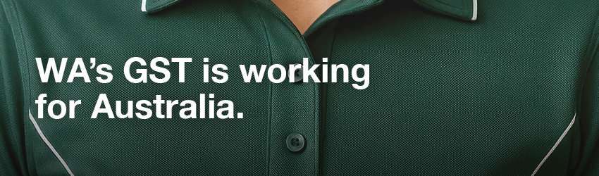 Image depicting a graphic related to GST working for Australia, highlighting tax benefits and economic impact.