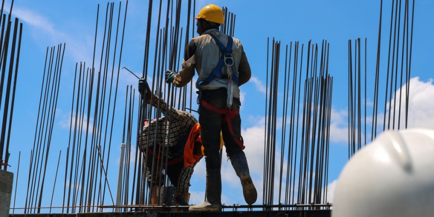 Construction worker at work.