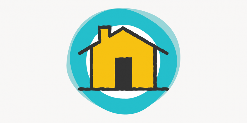 Graphic design of a house.