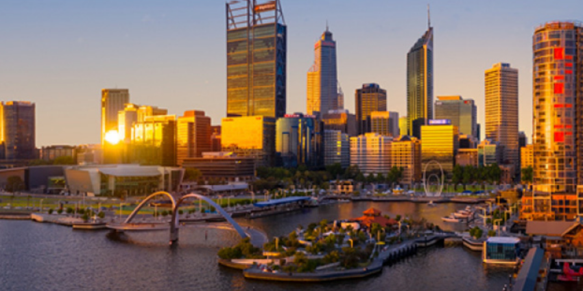 perth skyline at sunset