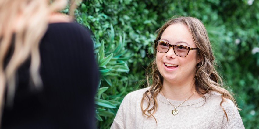 a young professional woman with disability