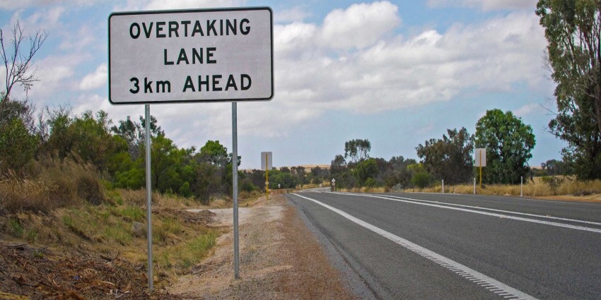 a road with a sealed shoulder