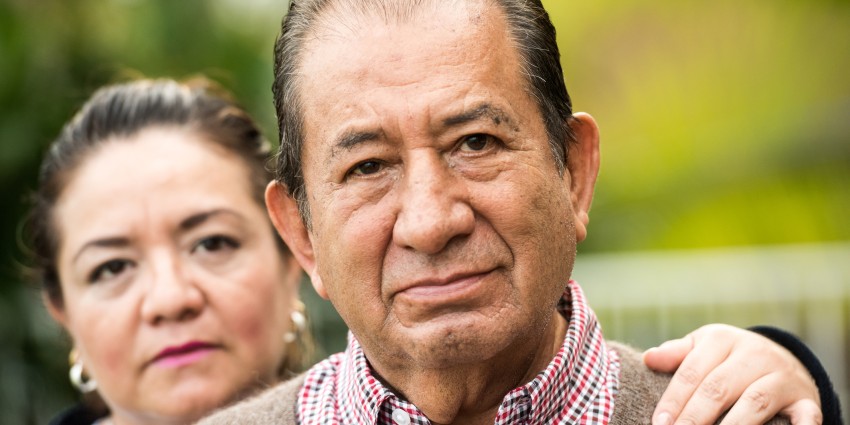 A portrait of an older man and woman.