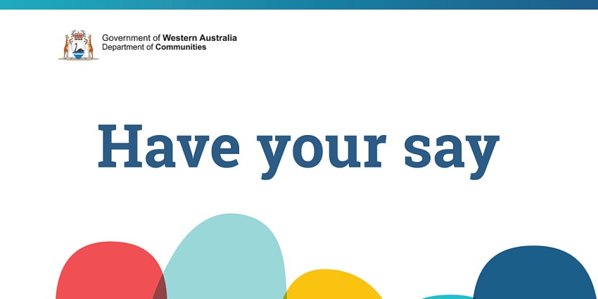 Banner text which reads have your say.