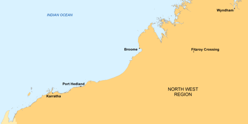 North West region map