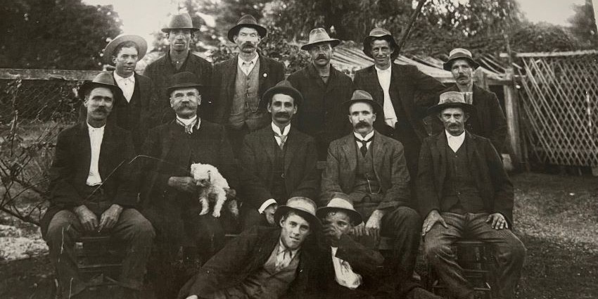 1915 staff photo of cemetery workers
