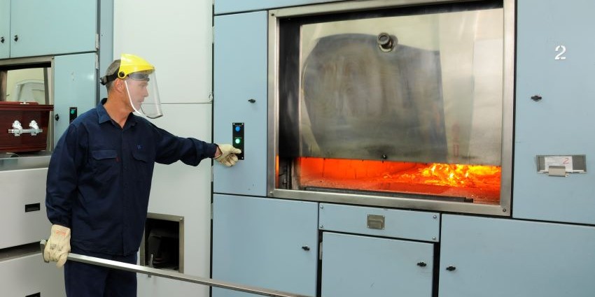 cremation underway at Pinnaroo crematorium