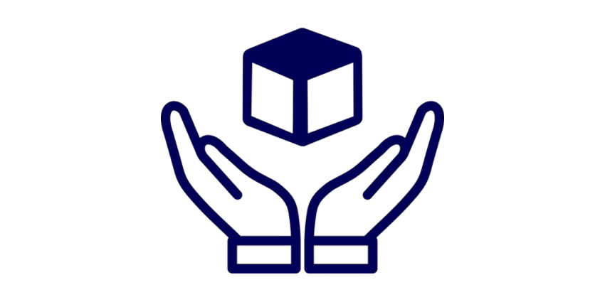 two hands receiving a box