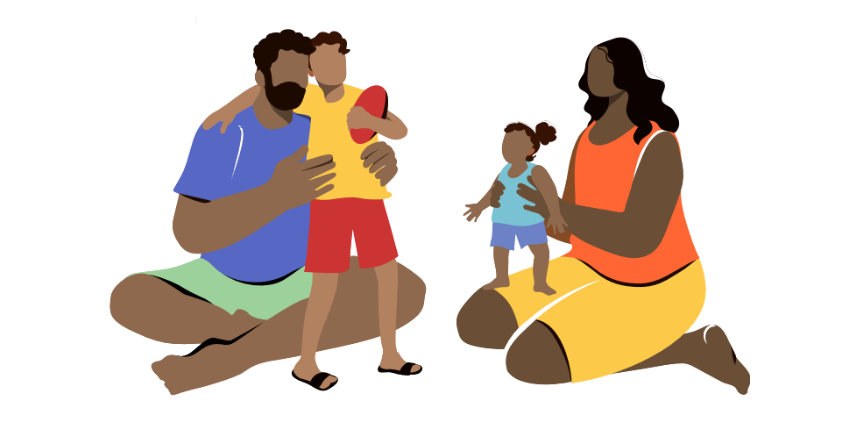 image showing a family together representing strong and healthy relationships