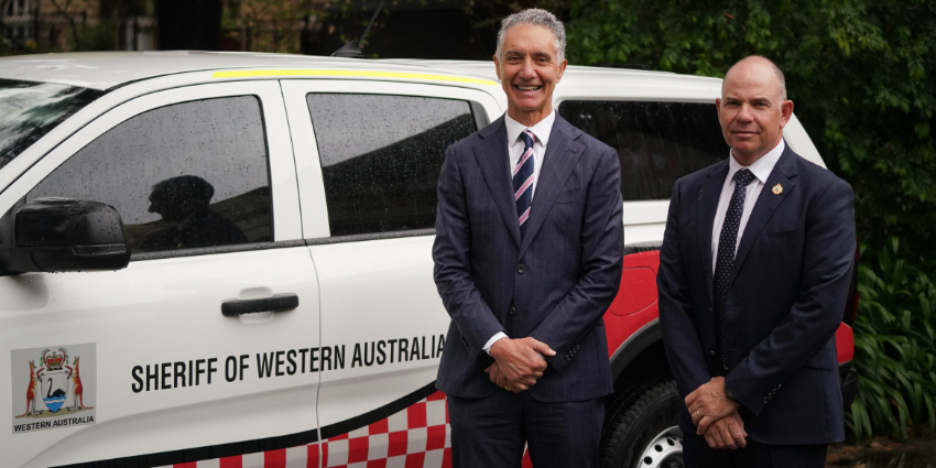 Corrective Services Minister, Hon. Dr Toni Buti MLA and Acting Director General and Corrective Services Commissioner Brad Royce APM