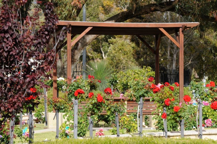 gazebo gardens at Fremantle Cemetery