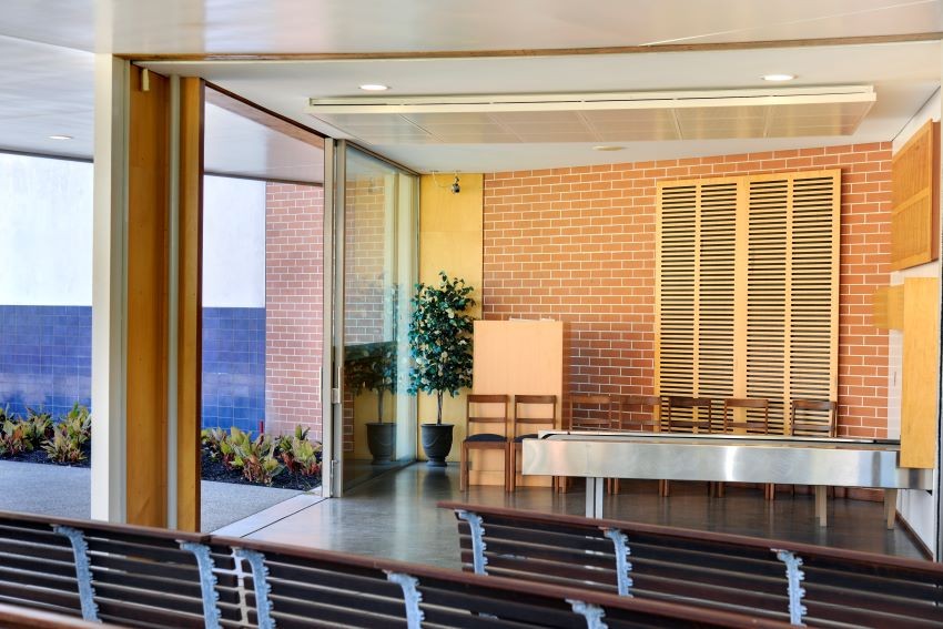 an outdoor area for an intimate service at Fremantle Cemetery