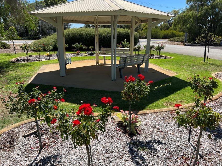 rose memorial garden at Guildford Cemetery