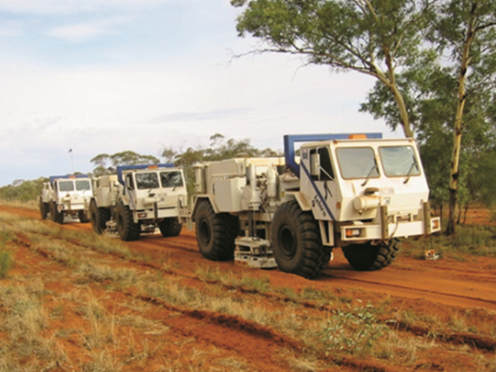 Vibrosels trucks (Photo courtesy of ARC Energy)
